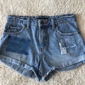 Billabong Vintage Patchwork Denim Shorts